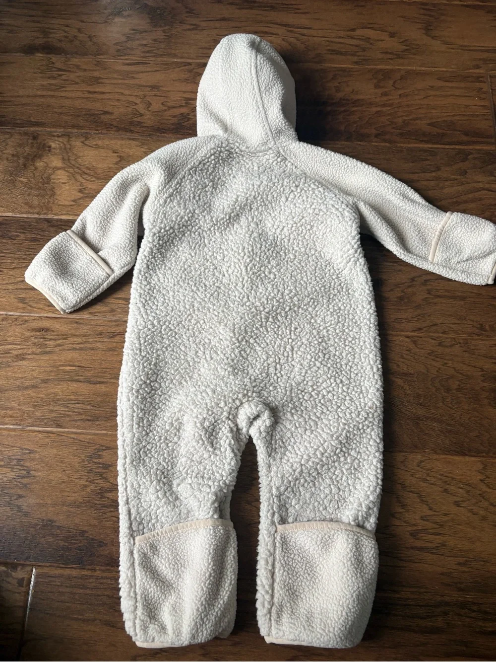 Columbia Cream Sherpa Hooded Baby One-Piece with Ears